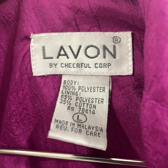 Colorful magenta Lavon polyester jacket size Large - Picture 3 of 7